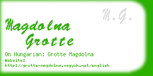 magdolna grotte business card